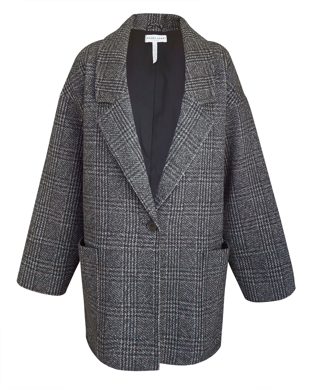 Acacia Overcoat in Plaid Black