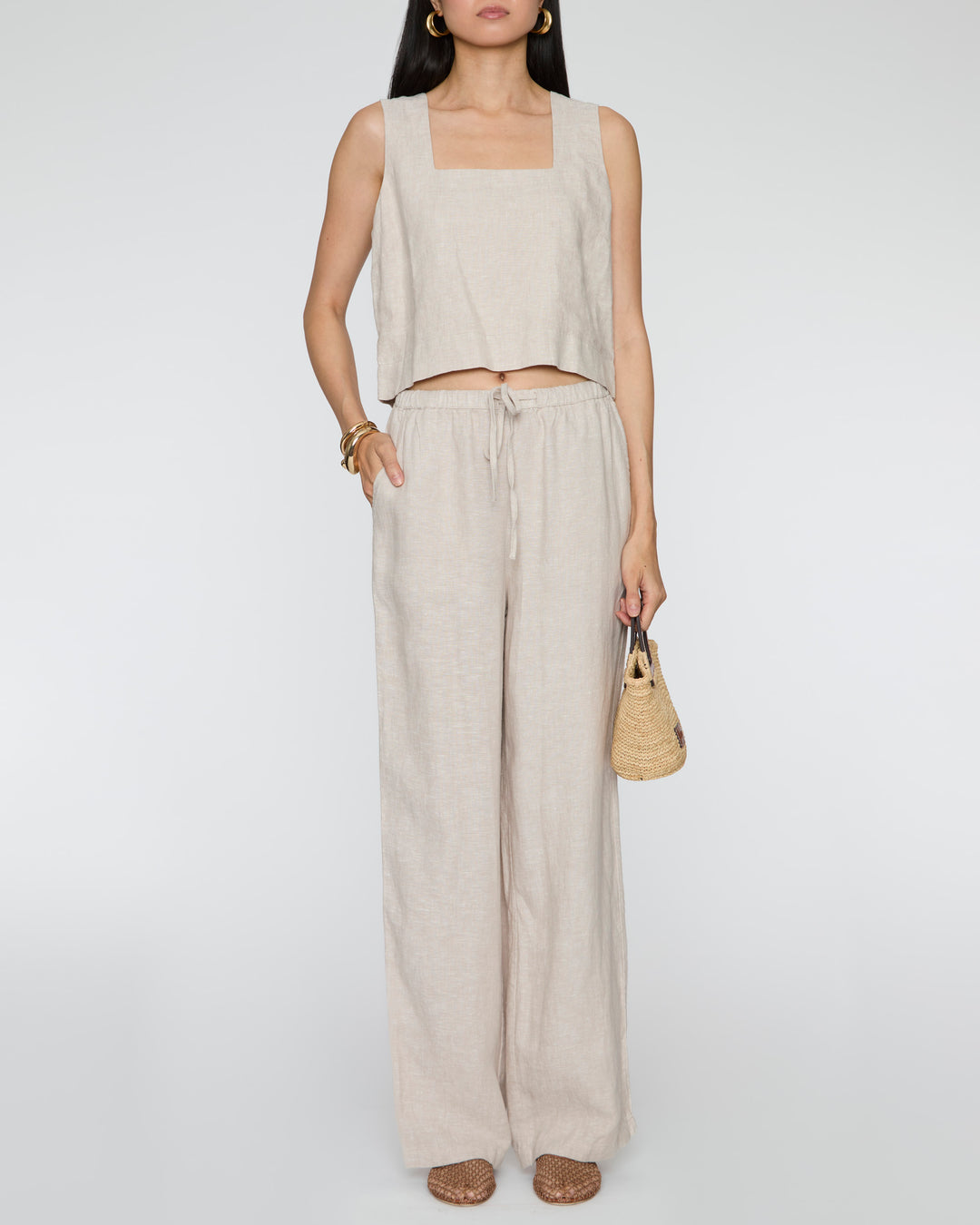 RAILS Akira Top in Heathered Flax