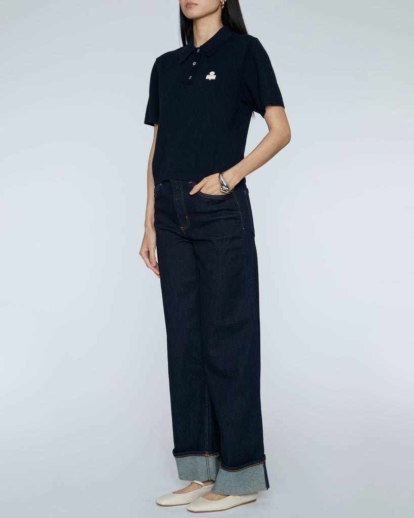 ISABEL MARANT ETOILE Althea Embroidered Knit Top
