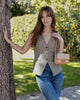 Helena V-Neck Vest in Moss