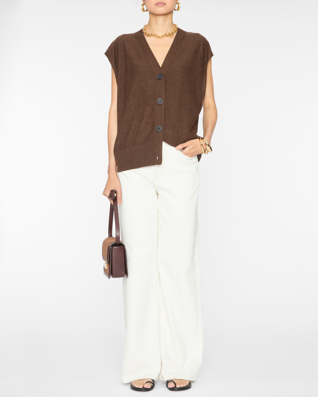 Bardi Drippy Vest in Espresso
