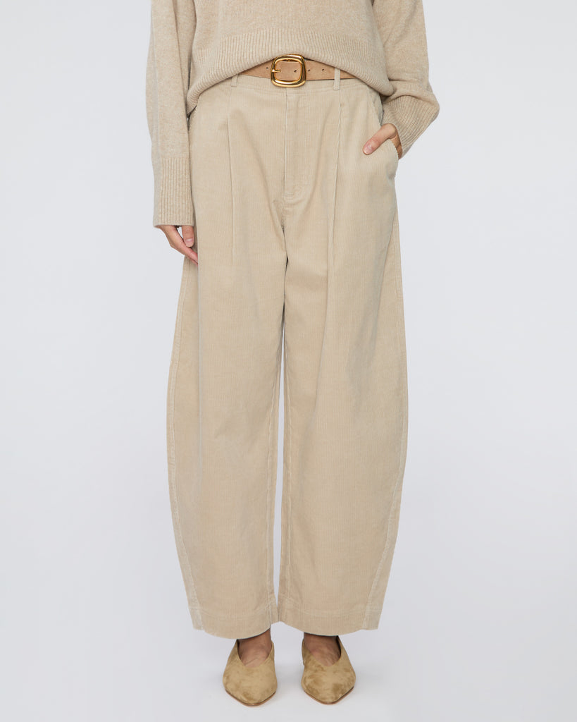 APIECE APART Bari Crop Trouser in Sand Stone