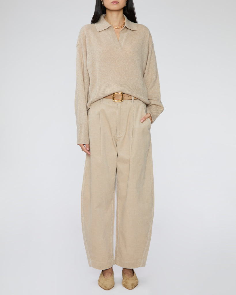 APIECE APART Bari Crop Trouser in Sand Stone