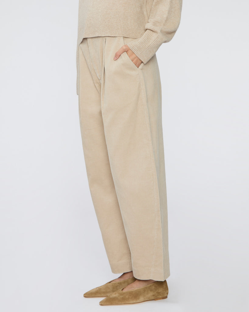 APIECE APART Bari Crop Trouser in Sand Stone