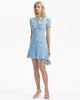Blue Sequin Knit Mini Dress