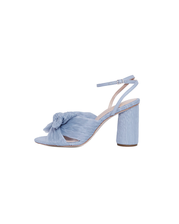 LOEFFLER RANDALL Camellia Blue Pleated Bow Heel