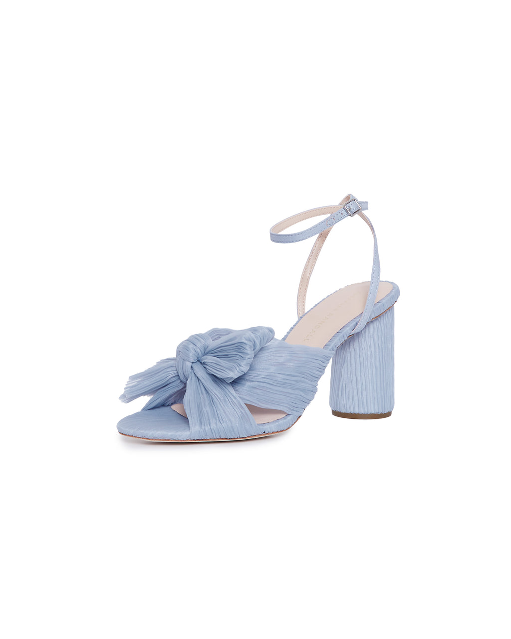 LOEFFLER RANDALL Camellia Blue Pleated Bow Heel