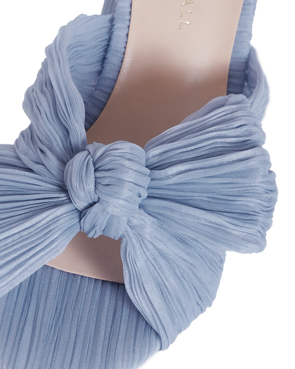 LOEFFLER RANDALL Camellia Blue Pleated Bow Heel