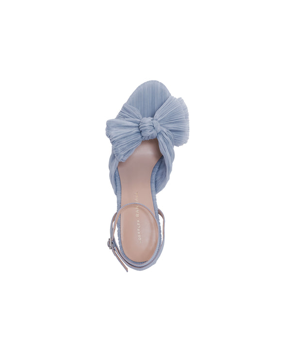 LOEFFLER RANDALL Camellia Blue Pleated Bow Heel