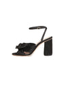 Camellia Black Pleated Bow Heel - 20% Editor's Picks