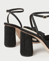 Camellia Black Pleated Bow Heel - 20% Editor's Picks