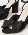 Camellia Black Pleated Bow Heel - 20% Editor's Picks
