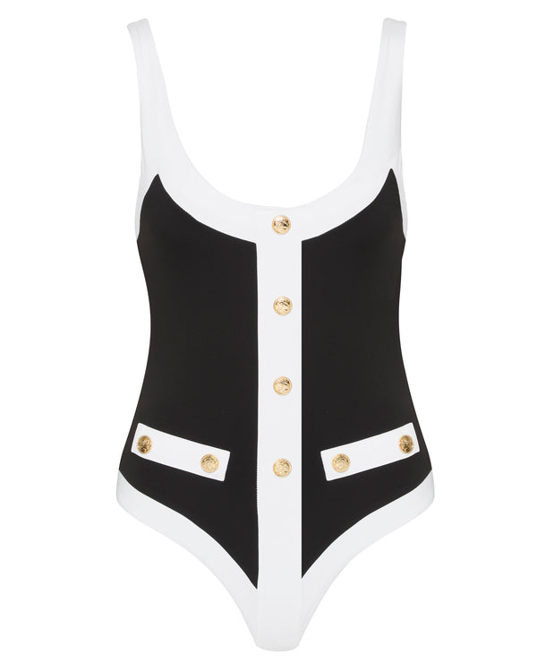 CAROLINE CONSTAS Sailor One-Piece in Black