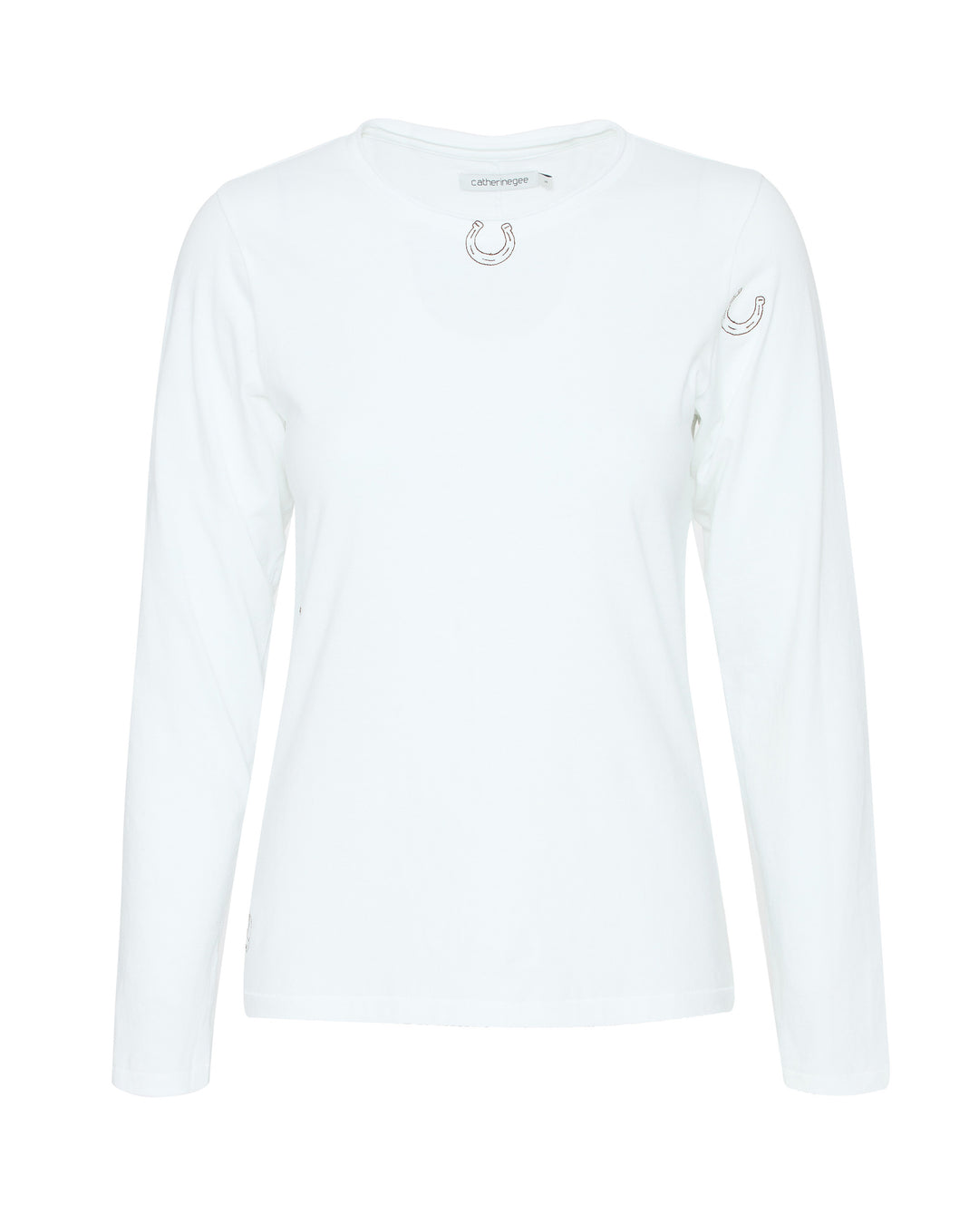 CATHERINEGEE Embroidered Cotton Long Sleeve T-Shirt in Horseshoe - 20% OFF EDITOR'S PICKS