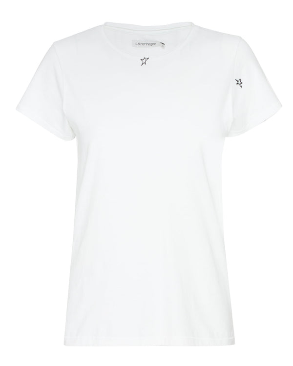 CATHERINEGEE Embroidered Cotton T-Shirt in Star