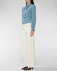 Ulla Johnson Catroux Long Sleeve Silk Blouse Heron