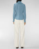 Ulla Johnson Catroux Long Sleeve Silk Blouse Heron