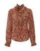 Ulla Johnson Catroux Long Sleeve Silk Blouse Rosette