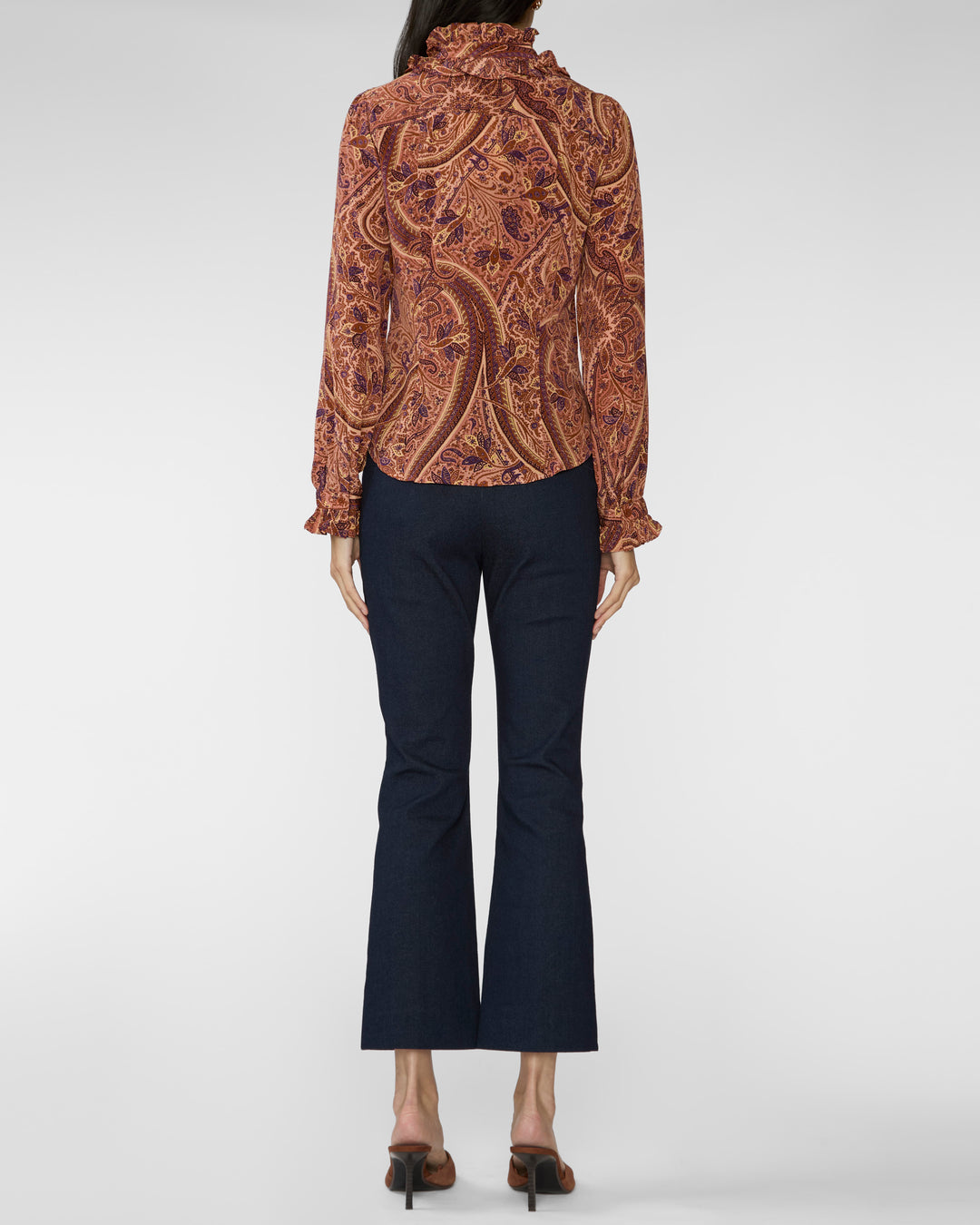 Ulla Johnson Catroux Long Sleeve Silk Blouse Rosette