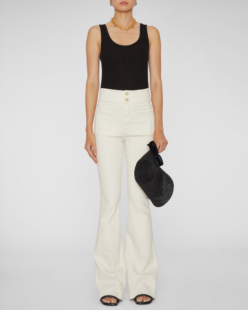 LELUXE Charli Tank in Black Charcoal