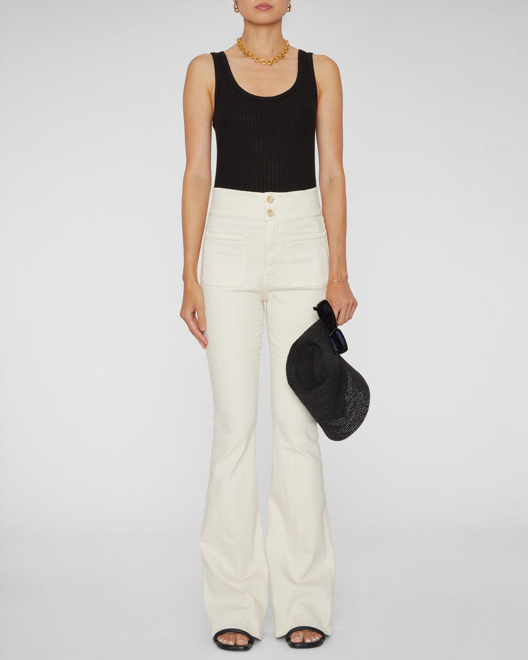 LELUXE Charli Tank in Black Charcoal