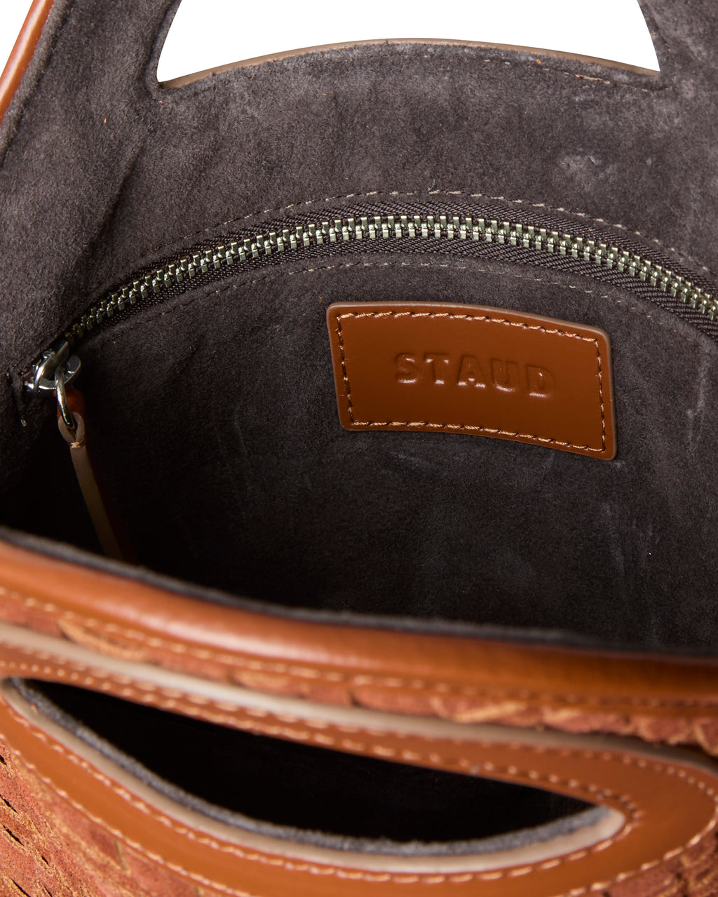 STAUD Cleo Fish Bag in Tabac