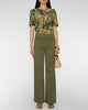 ULLA JOHNSON Corine Short Sleeve Silk Top