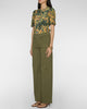 ULLA JOHNSON Corine Short Sleeve Silk Top