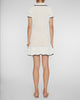Cream Crochet Collared Mini Dress