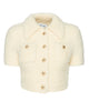Cream Fluffy Knit Top