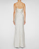 Cream Polka Dot Satin Maxi Dress