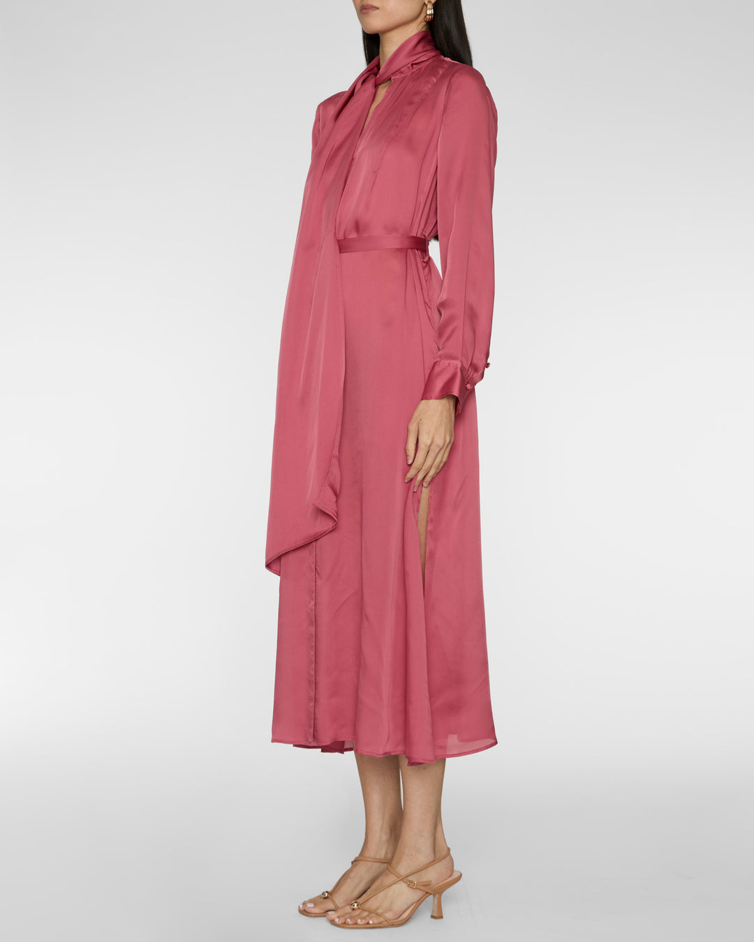ULLA JOHNSON Critique Long Sleeve Silk Dress