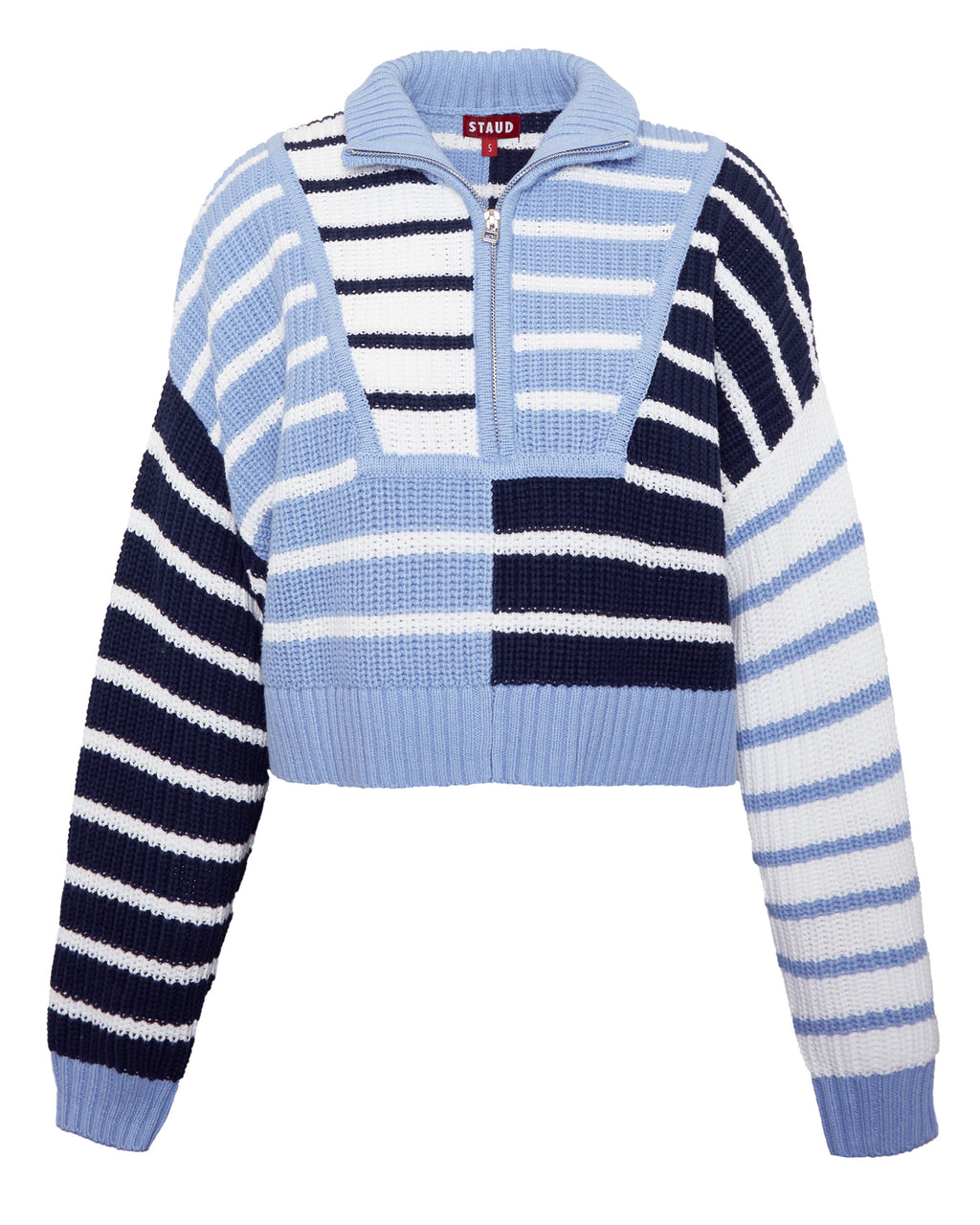 Cropped Hampton Sweater in Adriatic Stripe - 20% Off Editor's Picks