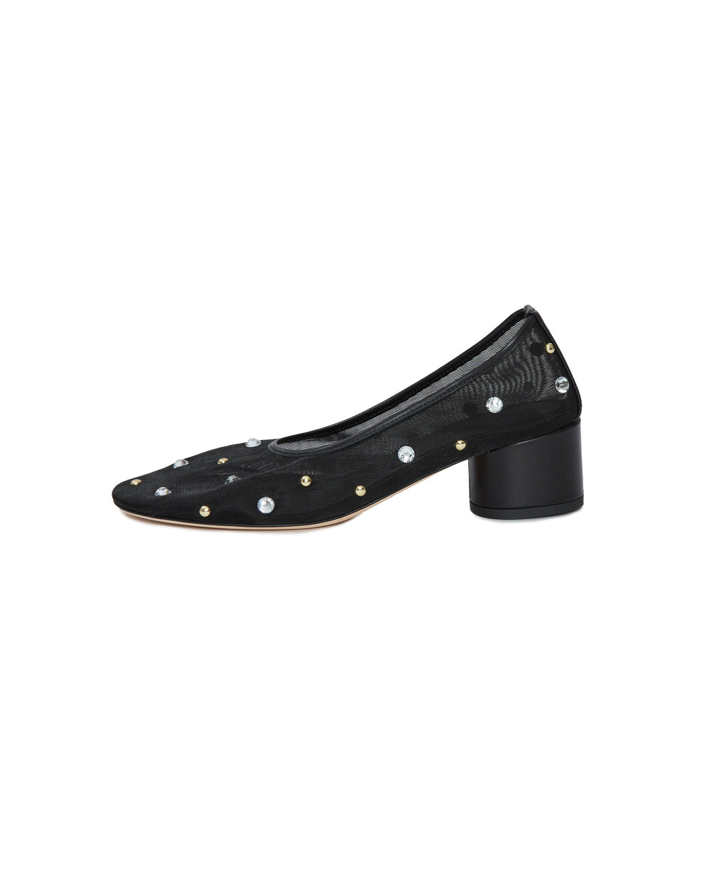 DEAR FRANCES Balla Pump in Black Crystals & Studs