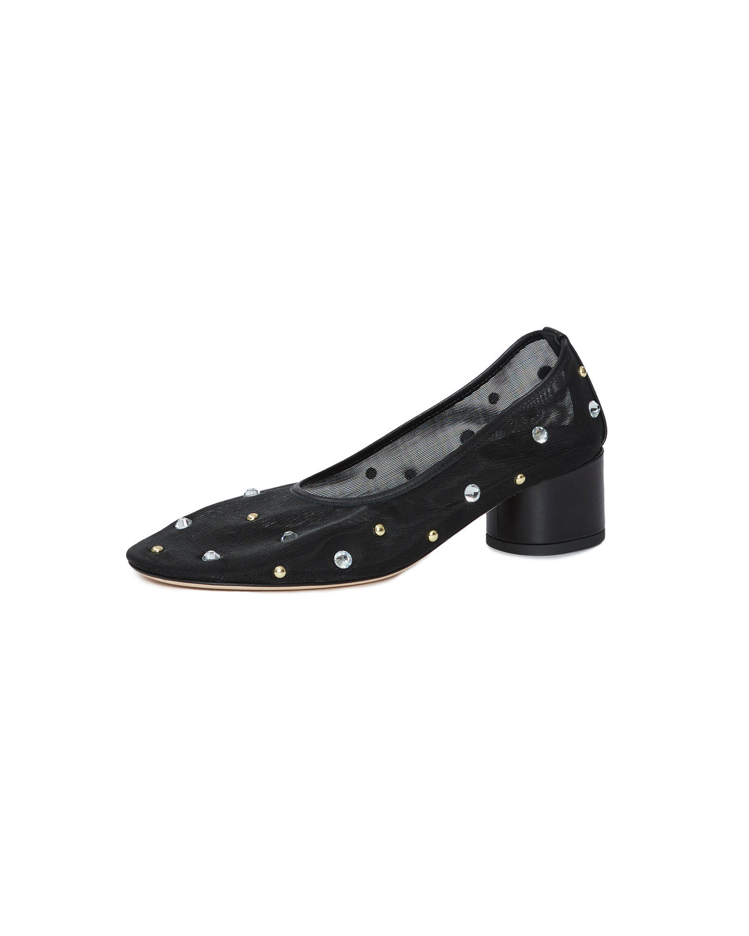 DEAR FRANCES Balla Pump in Black Crystals & Studs