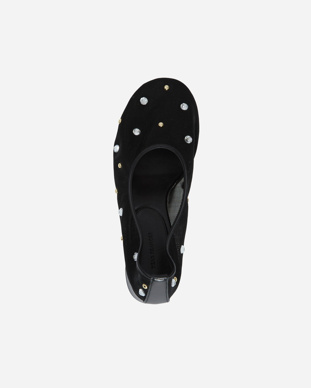DEAR FRANCES Balla Pump in Black Crystals & Studs