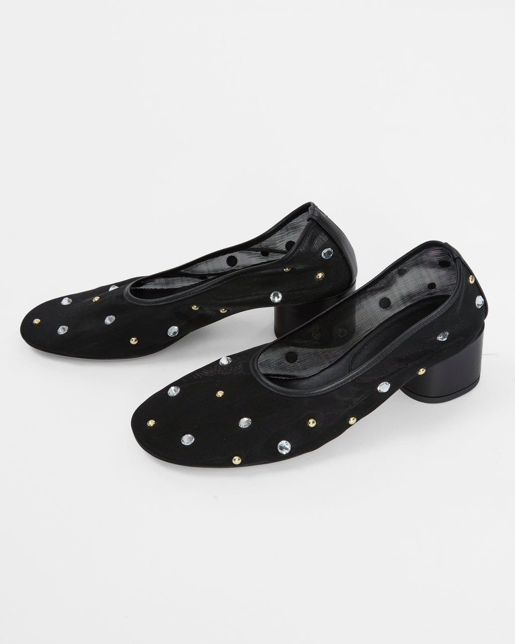 DEAR FRANCES Balla Pump in Black Crystals & Studs