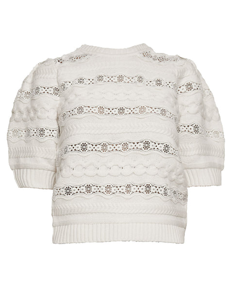 SEA Dentelle Knit Pullover in Arctic