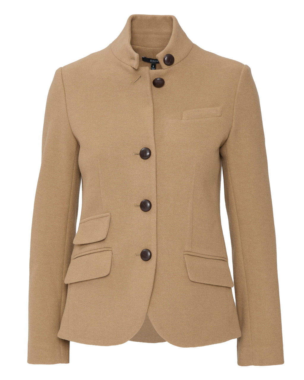 DREW Jordan Blazer in Camel with Black Buttons