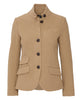 DREW Jordan Blazer in Camel with Black Buttons
