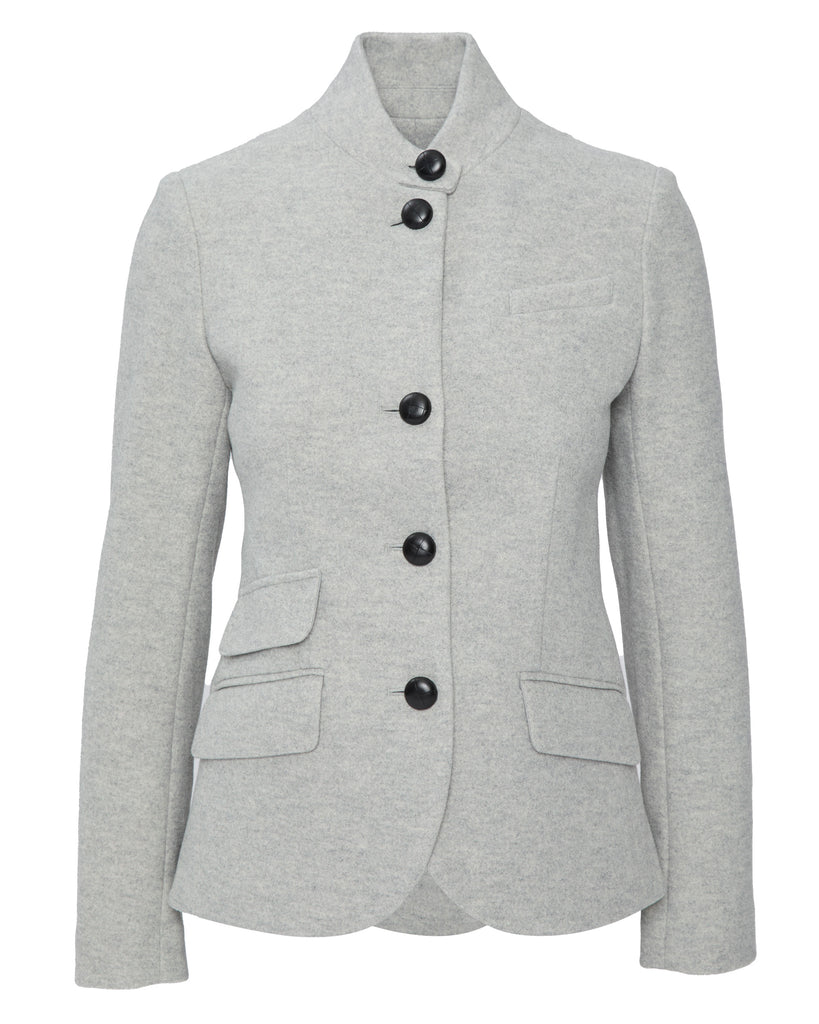 DREW Jordan Blazer in Heather Grey with Black Buttons