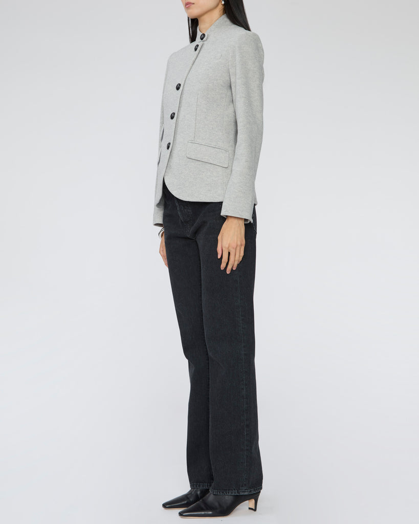 DREW Jordan Blazer in Heather Grey with Black Buttons