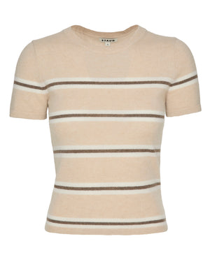 Easy Cashmere Tee in Whisper Stripe