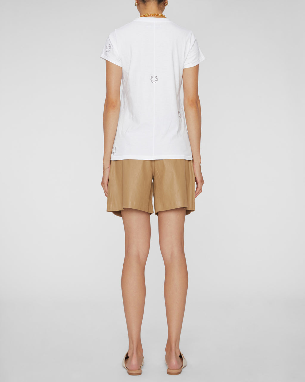 CATHERINEGEE Embroidered Cotton T-Shirt in Horseshoe