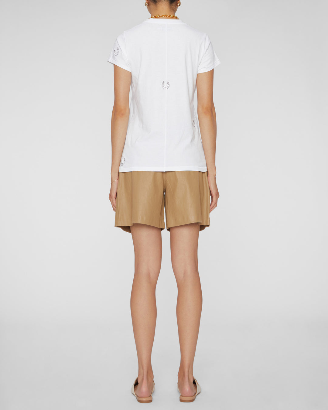 CATHERINEGEE Embroidered Cotton T-Shirt in Horseshoe