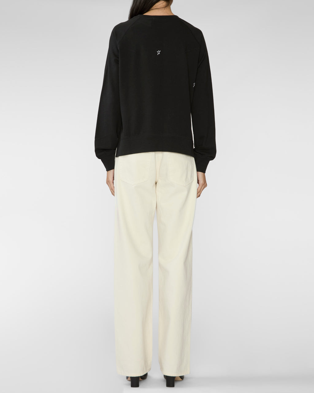 CATHERINE GEE Embroidered Star Sweatshirt in Black