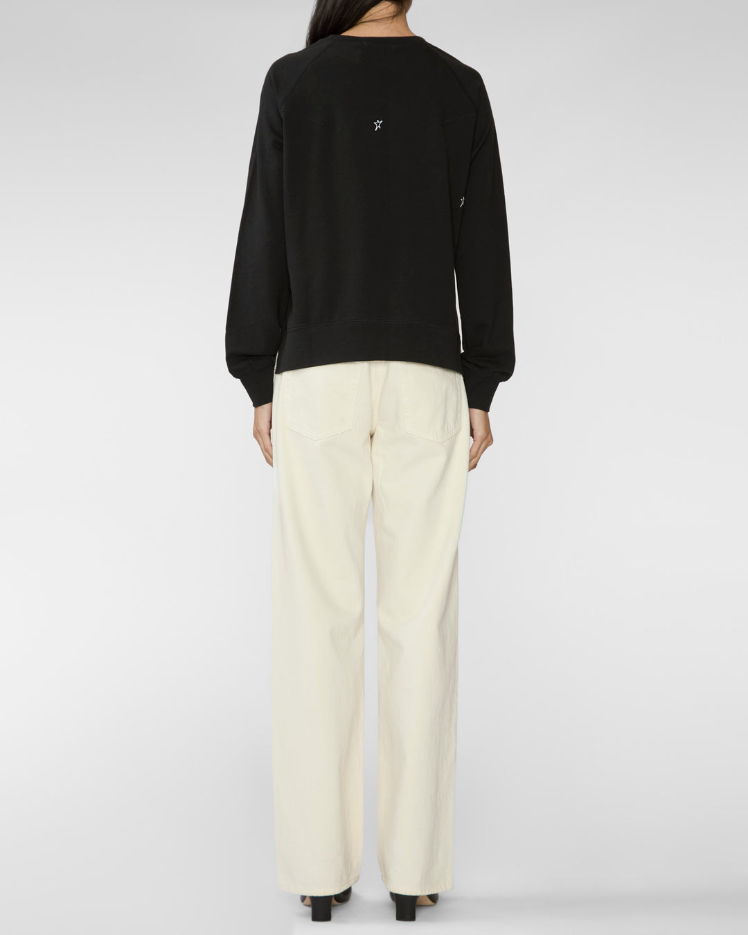 CATHERINE GEE Embroidered Star Sweatshirt in Black