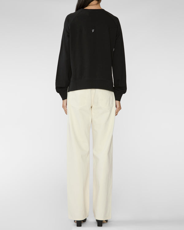 CATHERINE GEE Embroidered Star Sweatshirt in Black