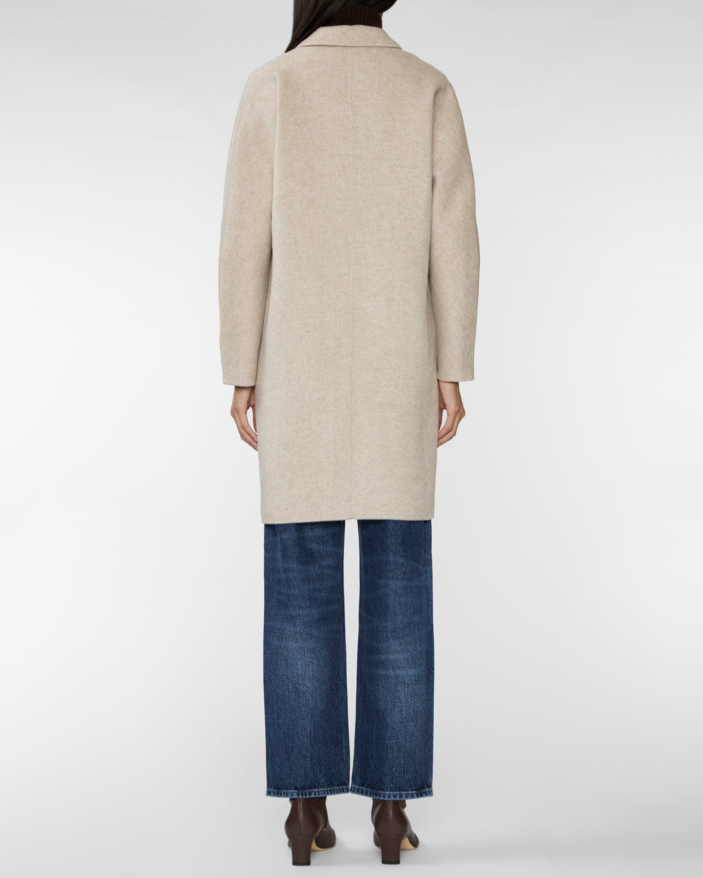 RAILS Everest Oversized Coat in Oat Herringbone