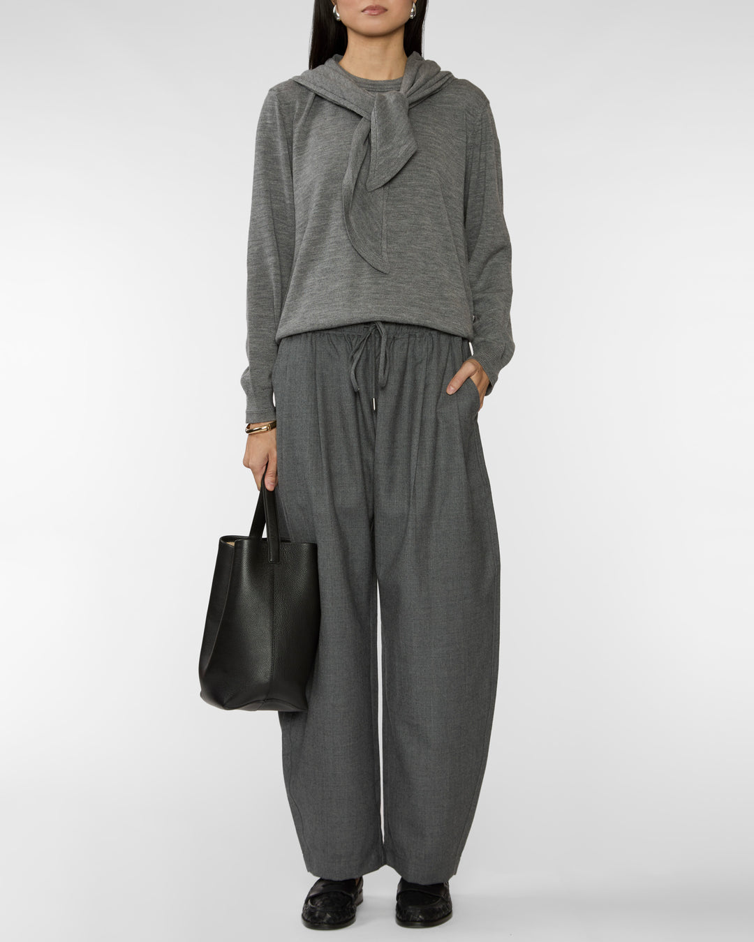APIECE APART Everyday Pull-On Pant in Grey Melange